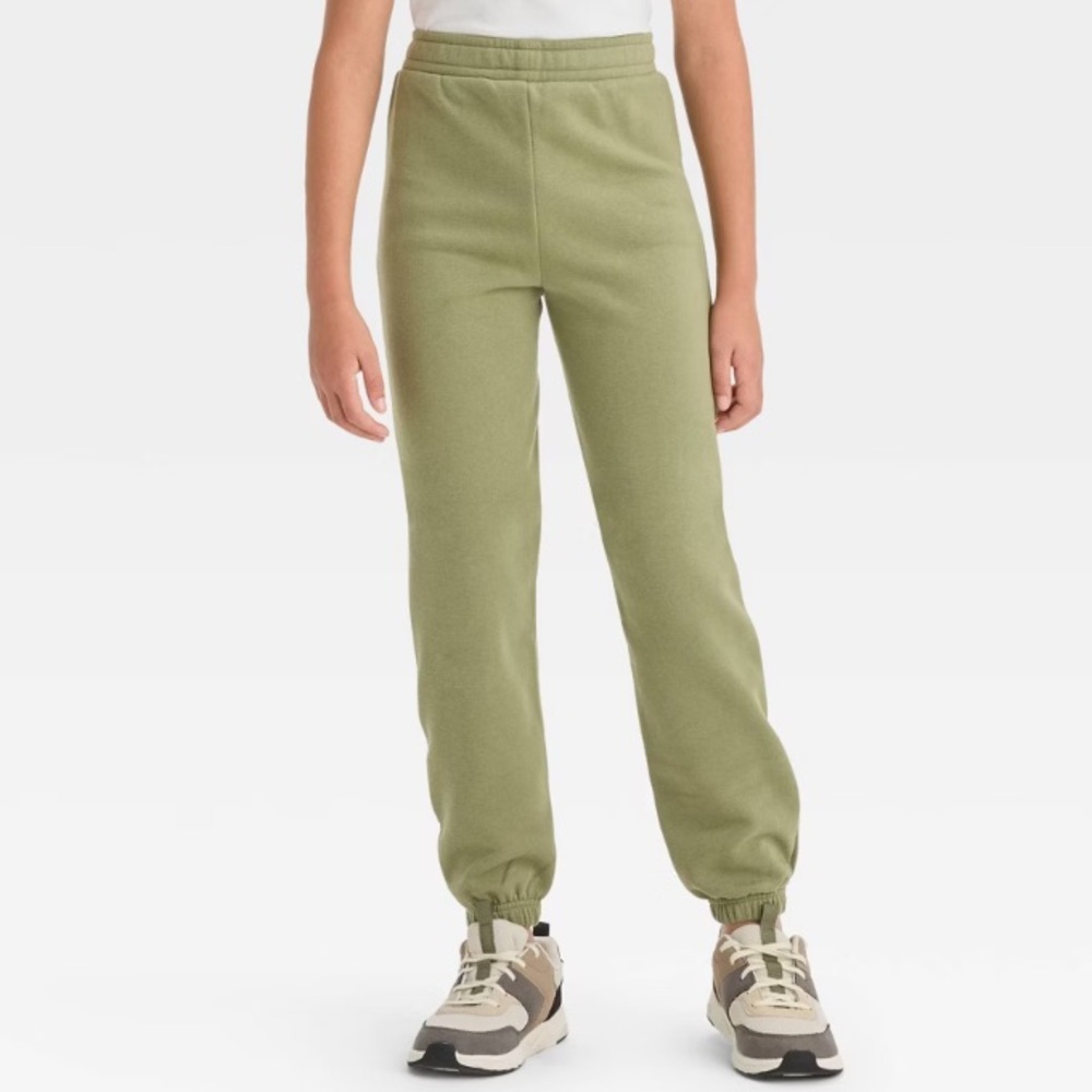 New! Boys' Knit Pull-On Sweatpants- Army Green XS (4/5)